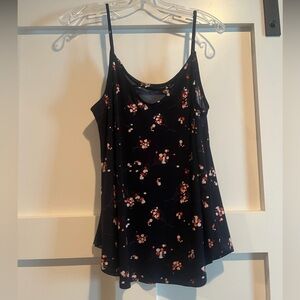 Kaileigh Black and Red Floral Blouse